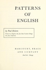 Front cover of Patterns of English by Roberts, Paul