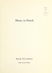 Cover of Plenty to watch by Mitsu Yashima