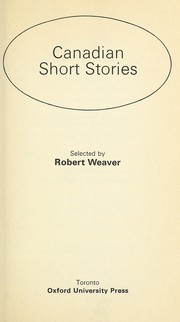 Cover of Canadian short stories by Robert Weaver