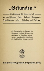 Front cover of "Gefunden" by Elberfelder lehrerverein. Jugendschriften-kommission