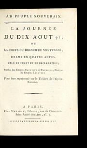 Front cover of La journe e du dix aout 92, ou, La chute du dernier de nos tyrans by Jean-Nicolas-Auguste Kreutzer