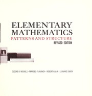 Cover of Elementary mathematics, patterns and structure by Eugene Douglas Nichols