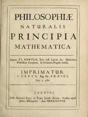 Cover of Philosophiæ Naturalis Principia Mathematica. by Sir Isaac Newton
