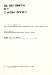 Front cover of Elements of chemistry by Steve W. Radomsky