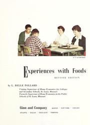 Cover of Experiences with foods by L. Belle Pollard
