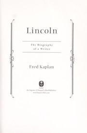 Cover of Lincoln by Kaplan, Fred