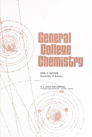 Front cover of General college chemistry by Earl S. Huyser
