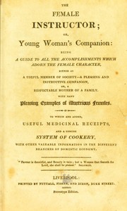 Cover of The female instructor, or Young woman's companion by University of Leeds. Library