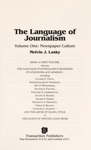 Front cover of The language of journalism by Melvin J. Lasky