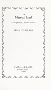Cover of The mitred earl by Brian Fothergill