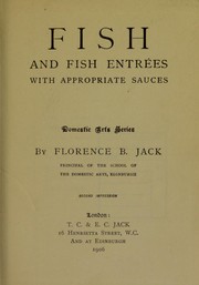 Front cover of Fish and fish entr©♭es with appropriate sauces by Florence B. Jack