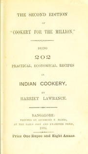 Front cover of Cookery for the million by Harriet Lawrance