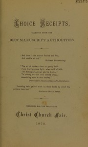Cover of Choice Receipts by Unknown