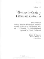 Front cover of Nineteenth-Century literature criticism by Unknown