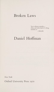 Cover of Broken laws by Daniel G. Hoffman