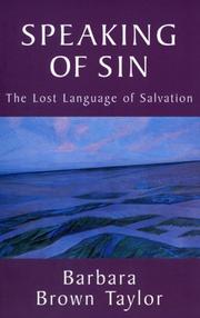 Front cover of Speaking of sin by Barbara Brown Taylor