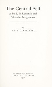 Cover of The central self by Patricia M. Ball