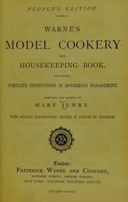Cover of Warne's model cookery and housekeeping book by Mary Jewry