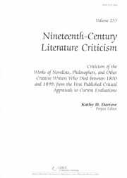 Cover of Nineteenth-century literature criticism by Kathy D. Darrow