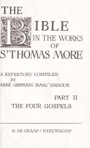 Front cover of The Bible in the works of Thomas More by Germain Marc'hadour