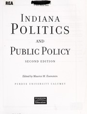 Front cover of Indiana politics and public policy by Maurice Eisenstein