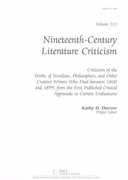 Cover of Nineteenth-century literature criticism by Kathy D. Darrow