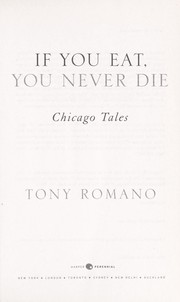Front cover of If you eat, you never die by Tony Romano