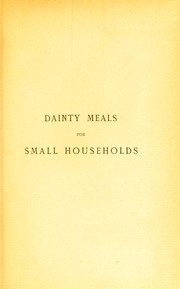 Front cover of Dainty meals for small households by Marguerite Ninet
