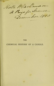 Front cover of The chemical history of a candle by Michael Faraday