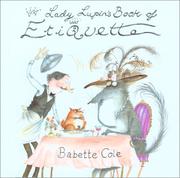 Front cover of Lady Lupin's book of etiquette by Babette Cole