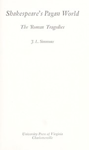 Front cover of Shakespeare's pagan world by Joseph Larry Simmons