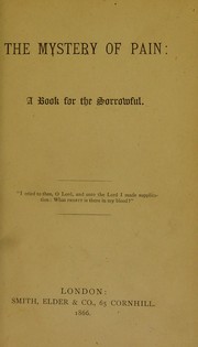 Cover of The mystery of pain by Hinton, James