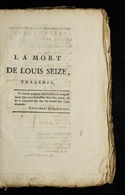 Cover of La mort de Louis seize by Aignan M.