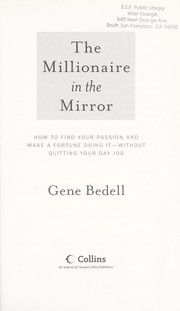 Front cover of The Millionaire in the Mirror by Gene Bedell