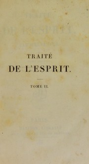 Cover of Trait©♭ de l'©♭sprit by Helv©♭tius