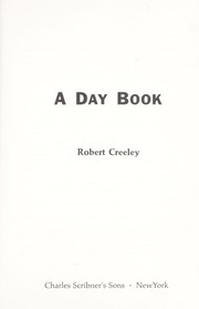 Cover of A day book by Robert Creeley