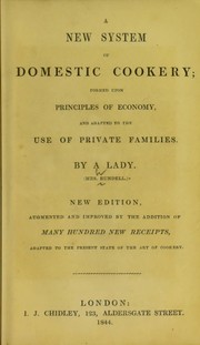 Cover of A new system of domestic cookery by Maria Eliza Ketelby Rundell