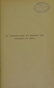 Front cover of An introduction to biology for students in India by Lloyd, R. E.