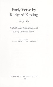 Cover of Early verse by Rudyard Kipling 1879-1889 by Rudyard Kipling