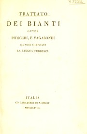 Cover of Trattato dei bianti, ovver pitocchi, e vagabondi [by R. Frianoro], col modo d'imparare la lingua furbesca. [Ed. by A. Torri] by Rafaele Frianoro