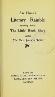Front cover of An hour's literary ramble starting from the little book shop called "The Ben Jonson Head" kept by Samuel Hales by Samuel Hales