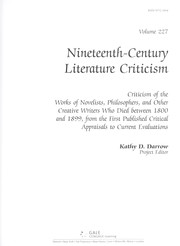 Cover of Nineteenth-century literature criticism by Kathy D. Darrow