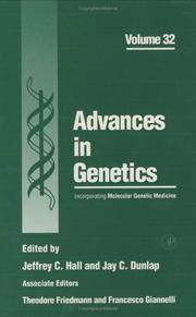Cover of Advances in genetics, volume 32, 1995- by Jeffrey C. Hall