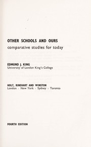 Front cover of Other Schools and Ours by Edmund James King