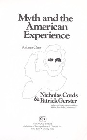 Cover of Myth and the American experience by Nicholas Cords