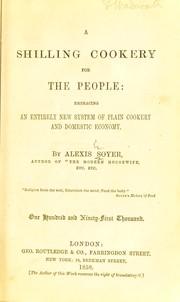Cover of A shilling cookery for the people by Alexis Soyer