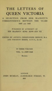 Front cover of The letters of Queen Victoria by Victoria Queen of Great Britain