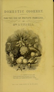 Cover of A new system of domestic cookery by Maria Eliza Ketelby Rundell