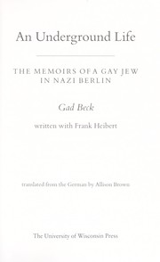 Cover of Und Gad ging zu David by Gad Beck