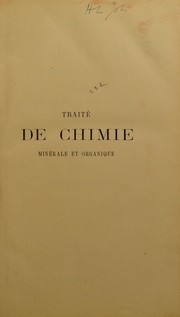 Cover of Trait©♭ de chimie min©♭rale et organique by Jules Edmond Willm